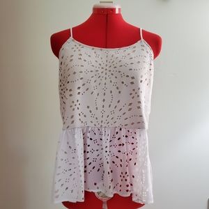 Buddy Love white laser cut top S